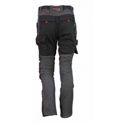 Pantalon ergonomique avec genouillères gris/noir entrejambe 87 cm YP71 Ilkott®
