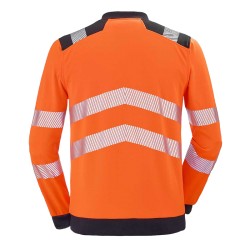 Sweat zippé Haute Visibilité VALLOUISE Orange fluo / Noir Cepovett Safety