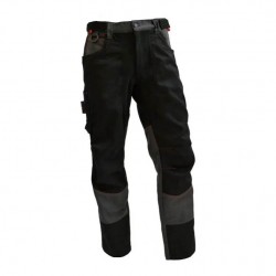 Pantalon ergonomique avec genouillères gris/noir entrejambe 77 cm YP71 Ilkott®