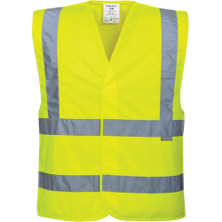 Gilet fluo haute visibilité EN ISO 20471 classe 2 ceintures et baudriers  70242