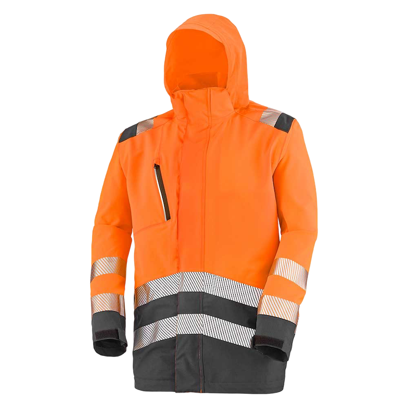 Parka coque Erwin Orange Fluo / Gris Charcoal Cepovett Safety