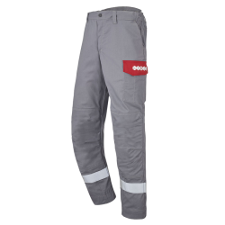 Pantalon multirisques ATEX KOLOR 320 XP OLCA Gris Acier / Rouge Cepovett Safety