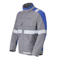 Blouson multirisques ATEX KOLOR 320 XP CAPURATA Gris Acier/Bleu Bugatti Cepovett Safety