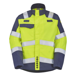 Blouson multirisques BLANCAS ATEX HV 260 XP CEPOVETT SAFETY JAUNE FLUO / BLEU MARINE