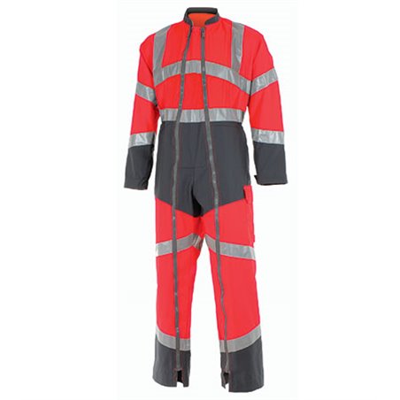 Combinaison de travail haute visibilité 2 zip FLUO SAFE - CEPOVETT SAFEFTY