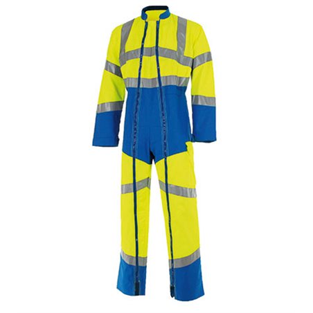 Combinaison de travail haute visibilité 2 zip FLUO SAFE - CEPOVETT SAFEFTY