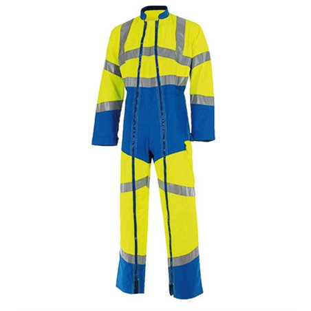 Combinaison de travail haute visibilité 2 zip FLUO SAFE - CEPOVETT SAFEFTY