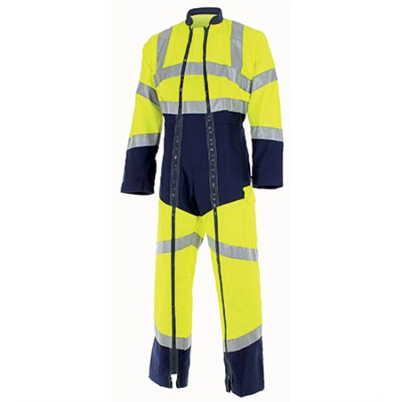 Combinaison de travail haute visibilité 2 zip FLUO SAFE - CEPOVETT SAFEFTY