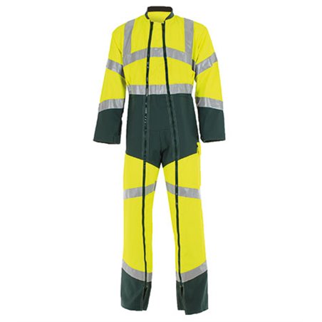 Combinaison de travail haute visibilité 2 zip FLUO SAFE - CEPOVETT SAFEFTY