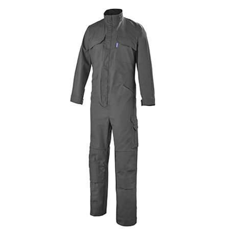 Combinaison de travail 1 zip protection genoux KROSS LINE photo produit vue de devant couleur gris foncé