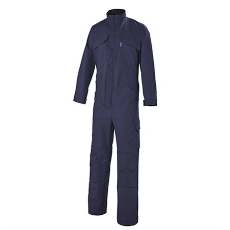 Combinaison de travail 1 zip protection genoux KROSS LINE photo produit vue de devant couleur bleu marine