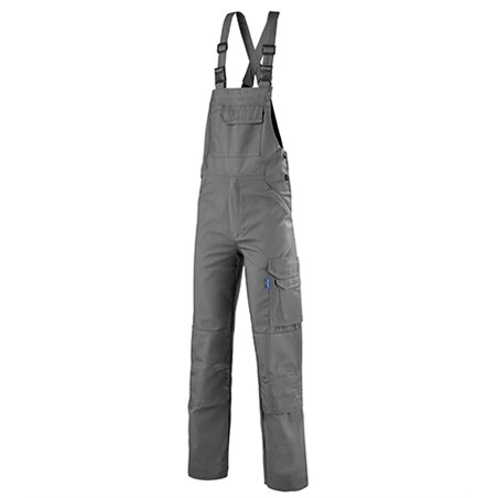 Cotte de travail protection genoux KROSS LINE photo produit vue de devant couleur gris clair
